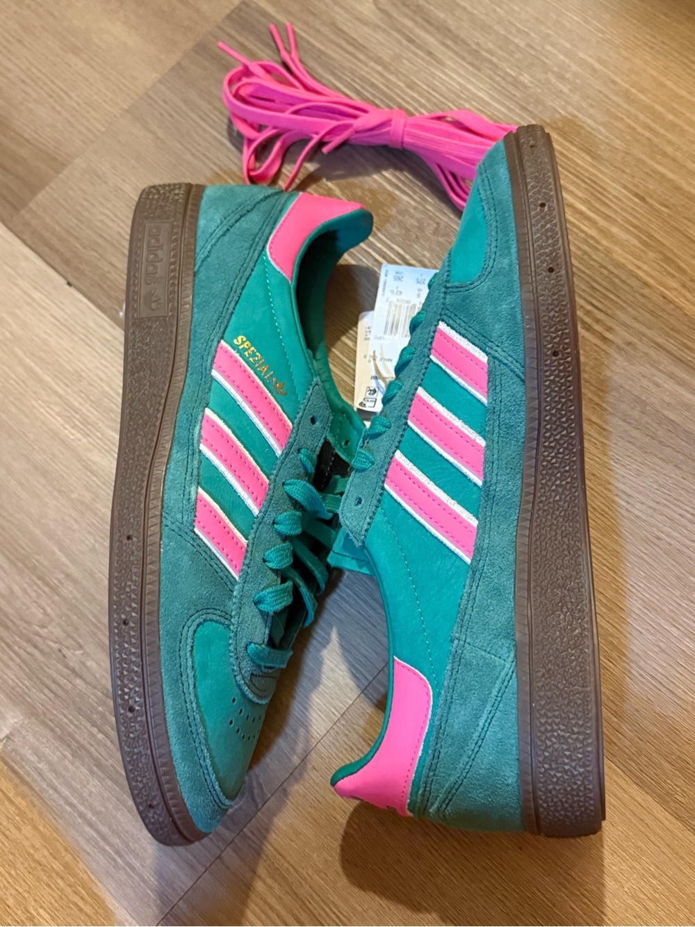 adidas Samba Teal Green with Hot Pink Accents - Picture 7 of 15